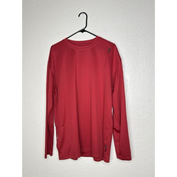 SCOTTeVEST XL Shirt Men Red Pullover TEC Performance Activewear Breathable Long - Picture 4 of 15